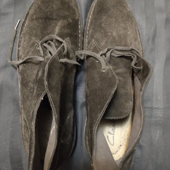 Clarks Bushacre 2 Men's Boots, Black Suede - Picture 1 of 4